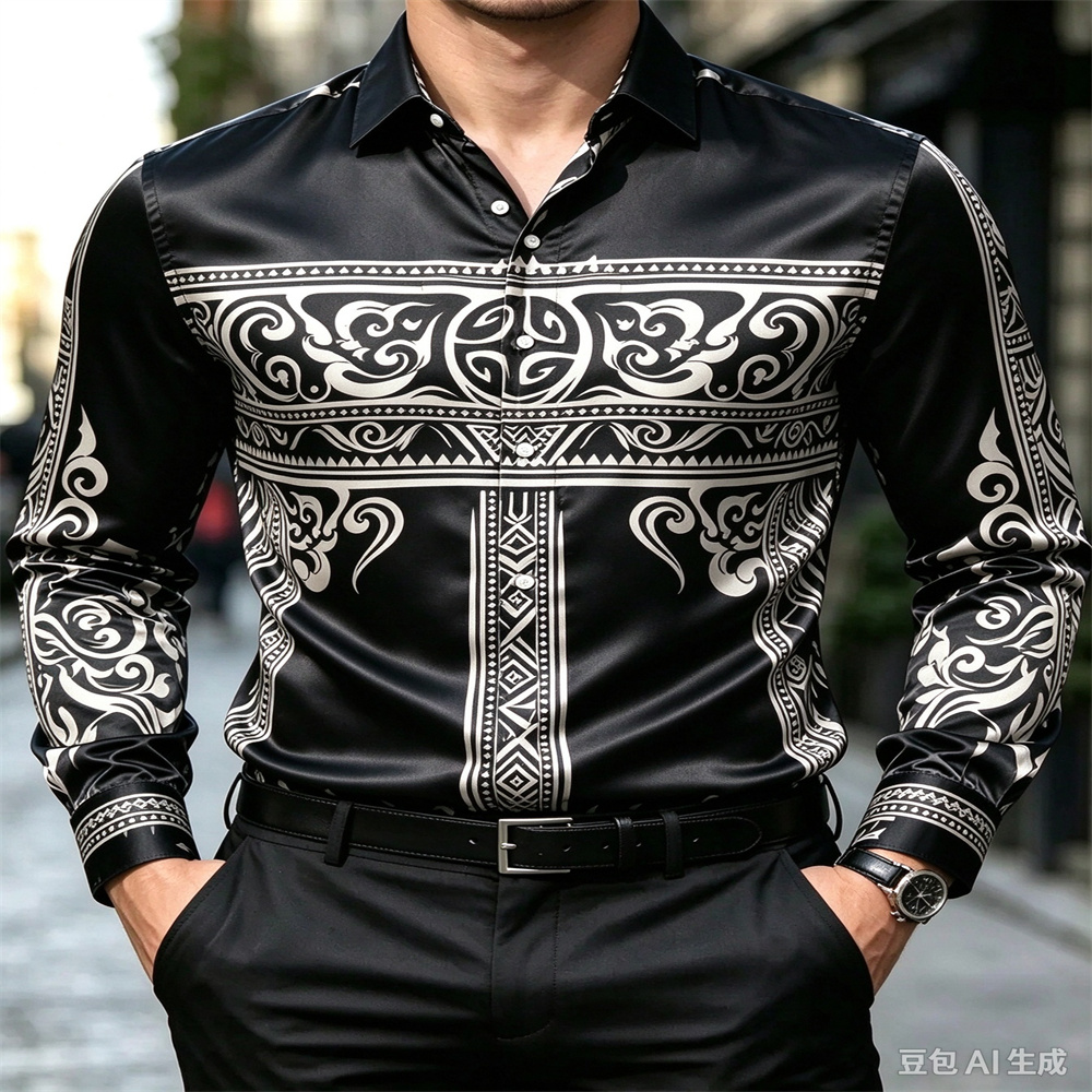 Camisa masculina de cetim de l - Mens Satin Silk Dress Shirt avaliação e preço