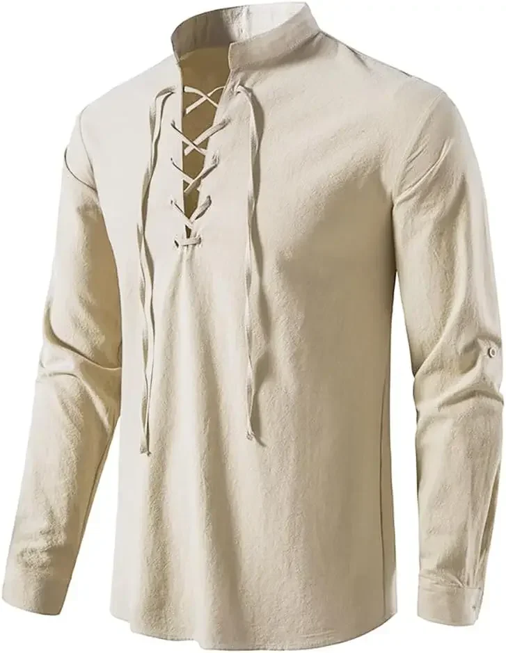Conjunto de 2 Peças: Colete de - Medieval Gothic Lace Up Pirate Shirt avaliação e preço
